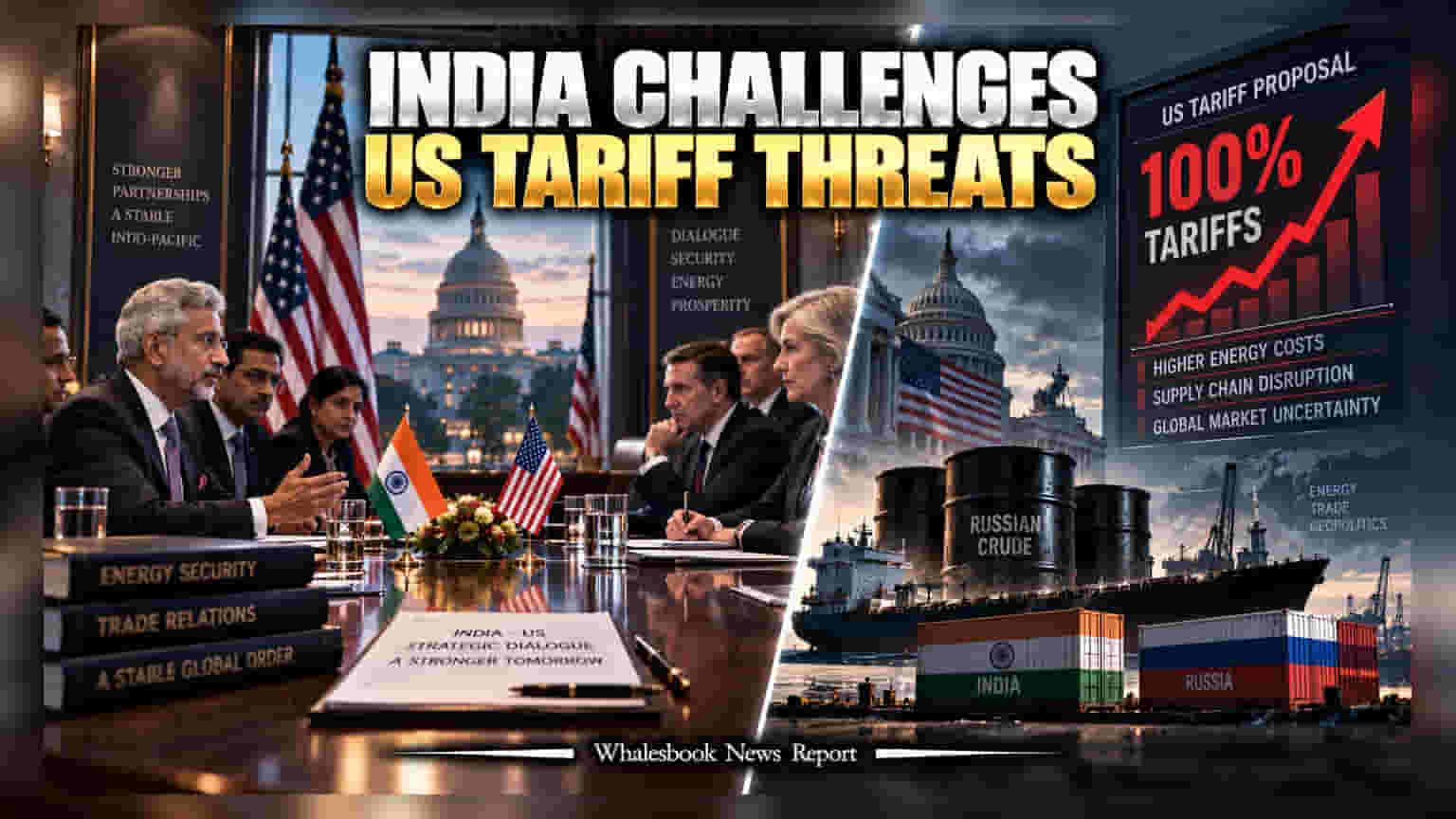 India Presses US Lawmakers as 100% Russian Oil Tariff Bill Looms