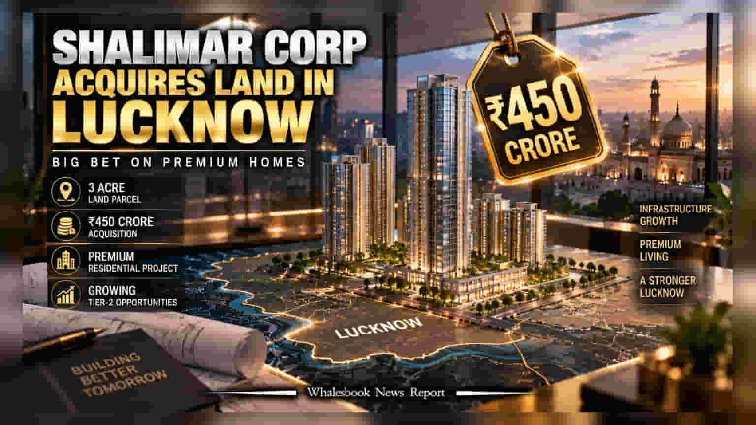 Shalimar Corp: લખનૌમાં રિયલ એસ્ટેટનો મોટો સોદો, **₹450 કરોડ**માં ખરીદી 3 એકર જમીન