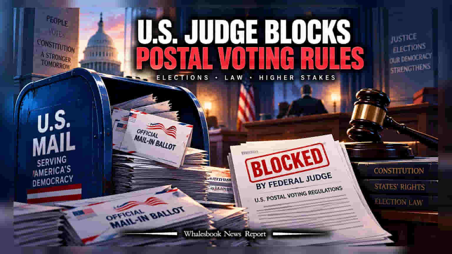 USPS Voting Rules: ਅਮਰੀਕੀ ਜੱਜ ਨੇ ਨਵੇਂ ਨਿਯਮਾਂ 'ਤੇ ਲਗਾਈ ਰੋਕ, ਚੋਣਾਂ ਤੋਂ ਪਹਿਲਾਂ ਵਧੀ ਸਿਆਸੀ ਬੇਚੈਨੀ