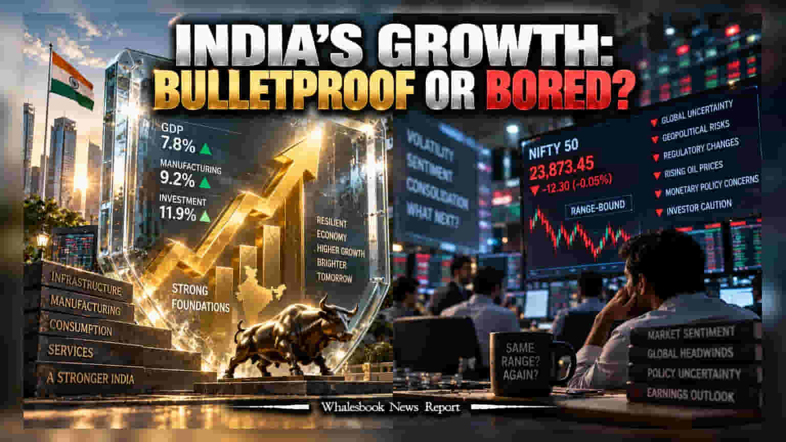 India’s GDP Grows 7.8% in Q1; Markets Stall Amid Regulatory Shifts