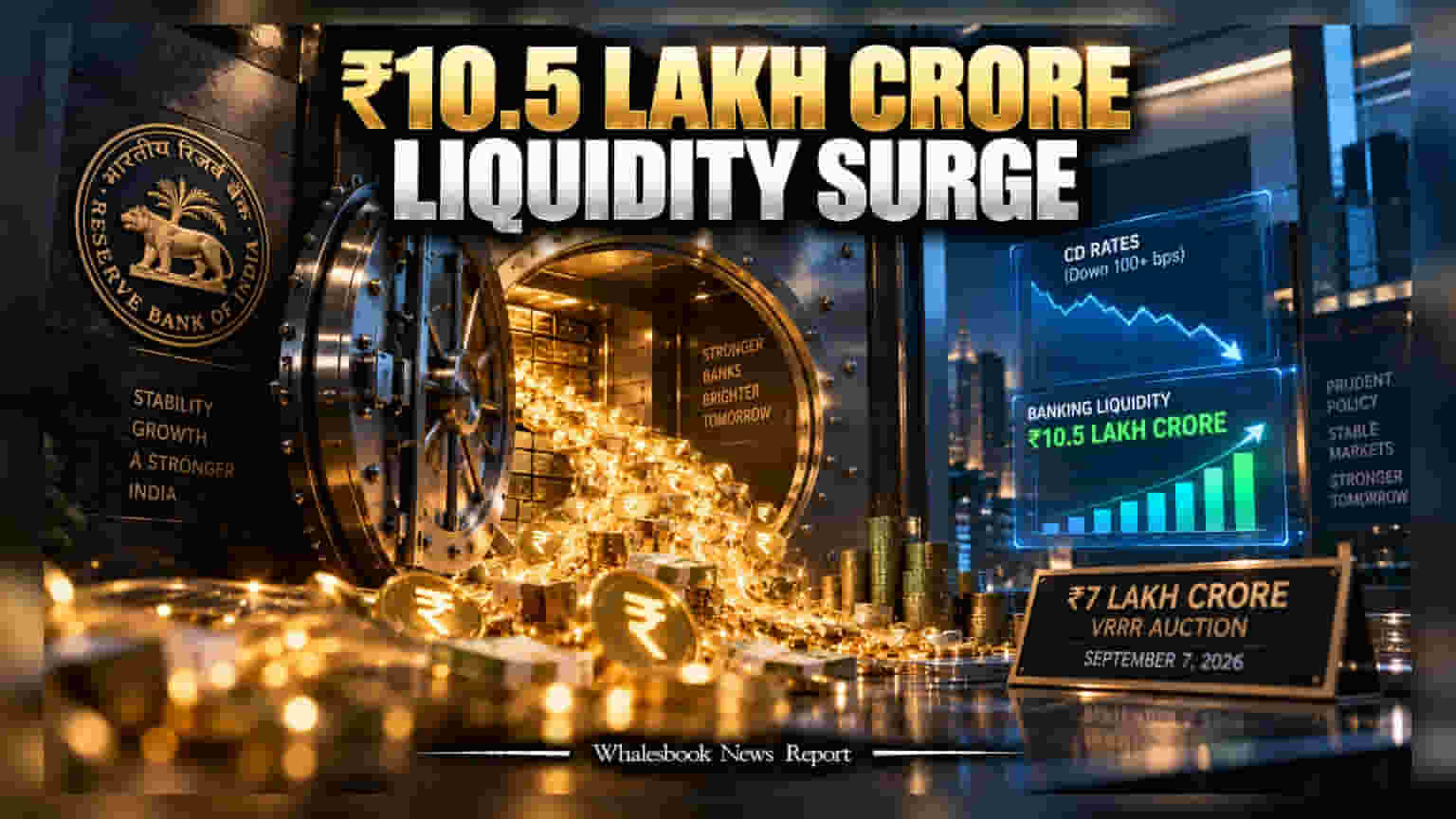 Indian Banking System: बँकिंग व्यवस्थेत विक्रमी ₹१०.५ लाख कोटींची तरलता; RBI घेणार मोठा निर्णय