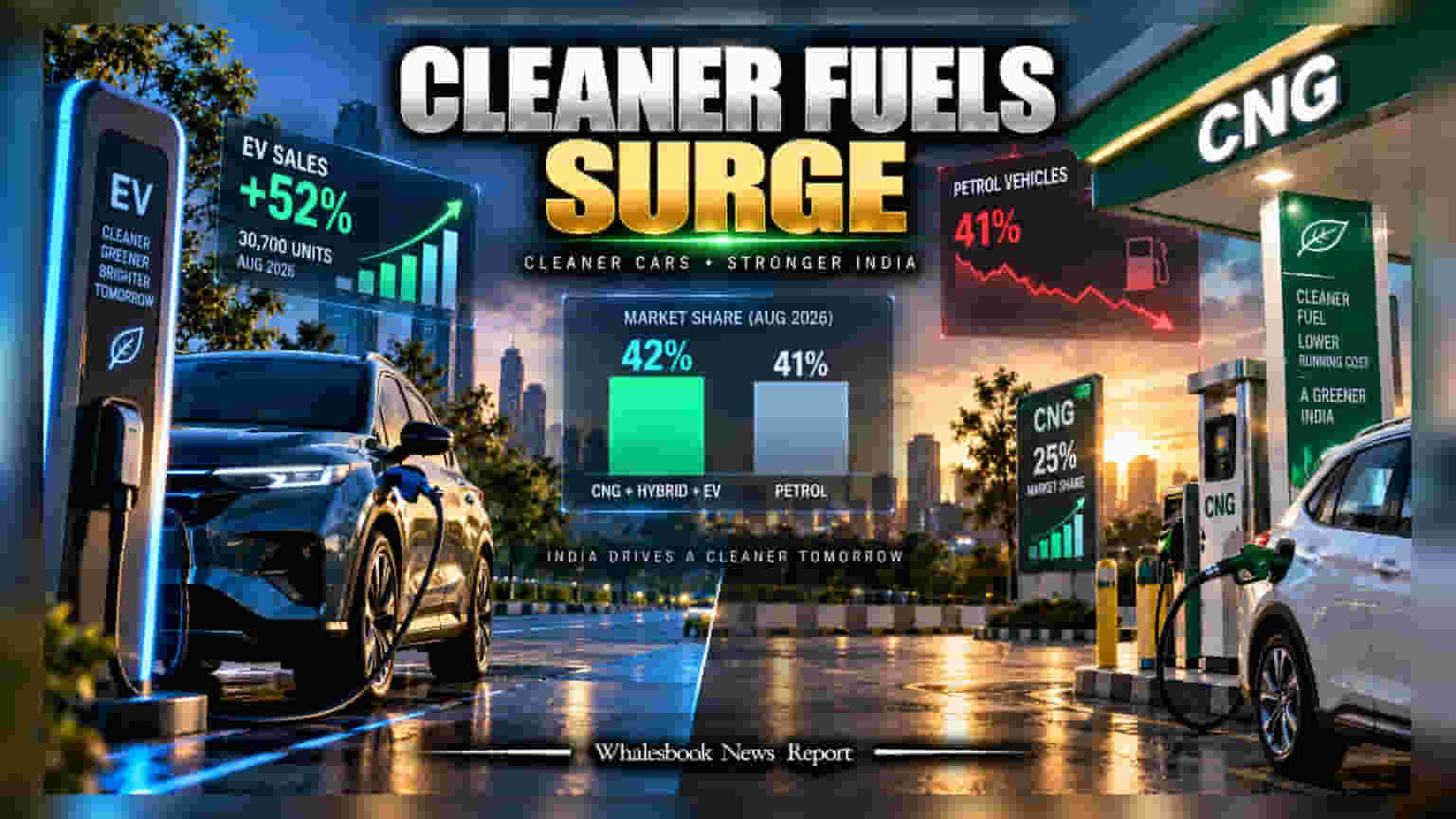 Indian Clean-Fuel Cars Overtake Petrol in August Sales