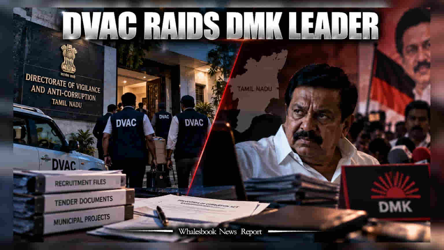 DVAC Conducts Raids on Locations Linked to DMK Leader KN Nehru