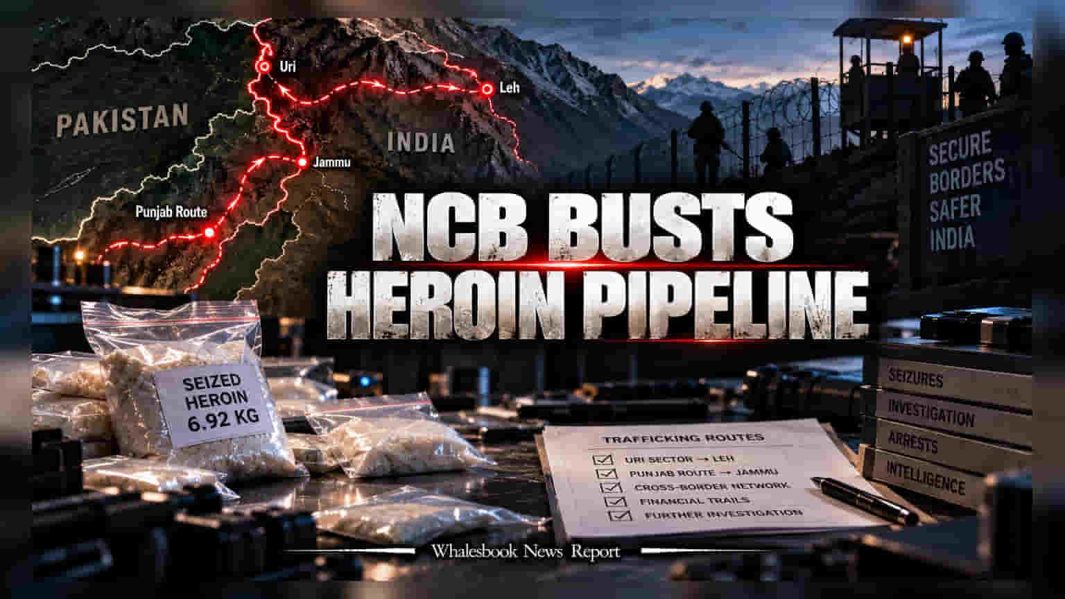 NCB Maps Two Pakistan-Linked Heroin Routes into J&K