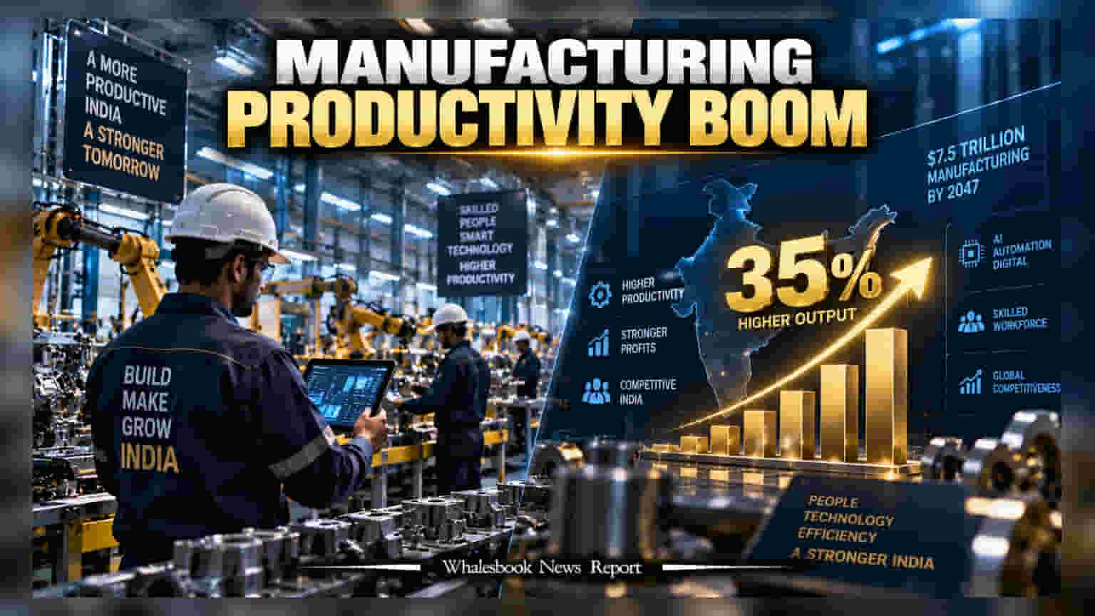 India Manufacturing: $7.5 ટ્રિલિયનના લક્ષ્યાંકને પ્રાપ્ત કરવા માટે 'પ્રોડક્ટિવિટી' સૌથી મોટું હથિયાર