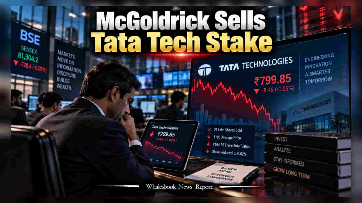 Tata Technologies: પૂર્વ CEO પેટ્રિક મેકગોલ્ડ્રિકે વેચ્યો **0.51%** હિસ્સો, **₹165 કરોડ**નું ફંડ એકત્ર કર્યું