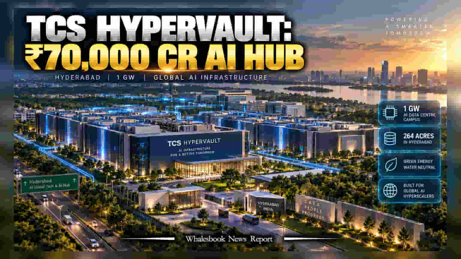 TCS Unit HyperVault to Build ₹70,000 Crore AI Data Centre in Hyderabad