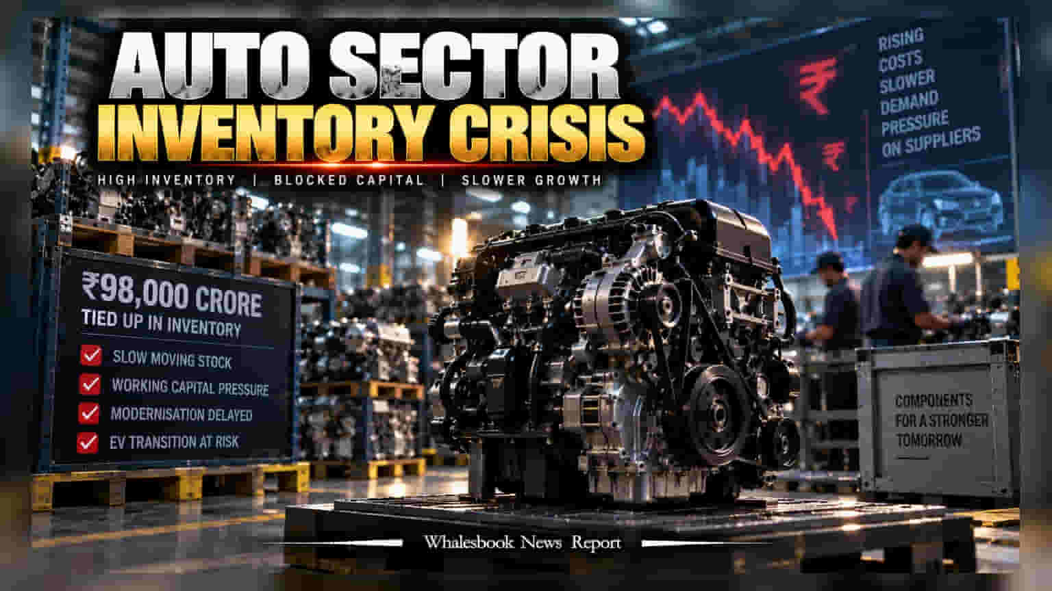 Auto Component Sector: ₹98,000 करोड़ का फंड इन्वेंट्री में फंसा, क्या कंपनियों के लिए बढ़ेगा संकट?