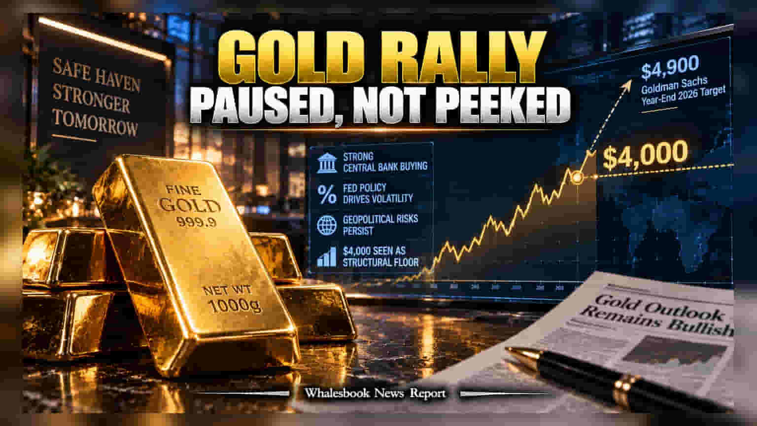 Goldman Sachs கணிப்பு: தங்கம் விலை இனி குறையாது! **$4,000**-க்கு மேல் புதிய சப்போர்ட்