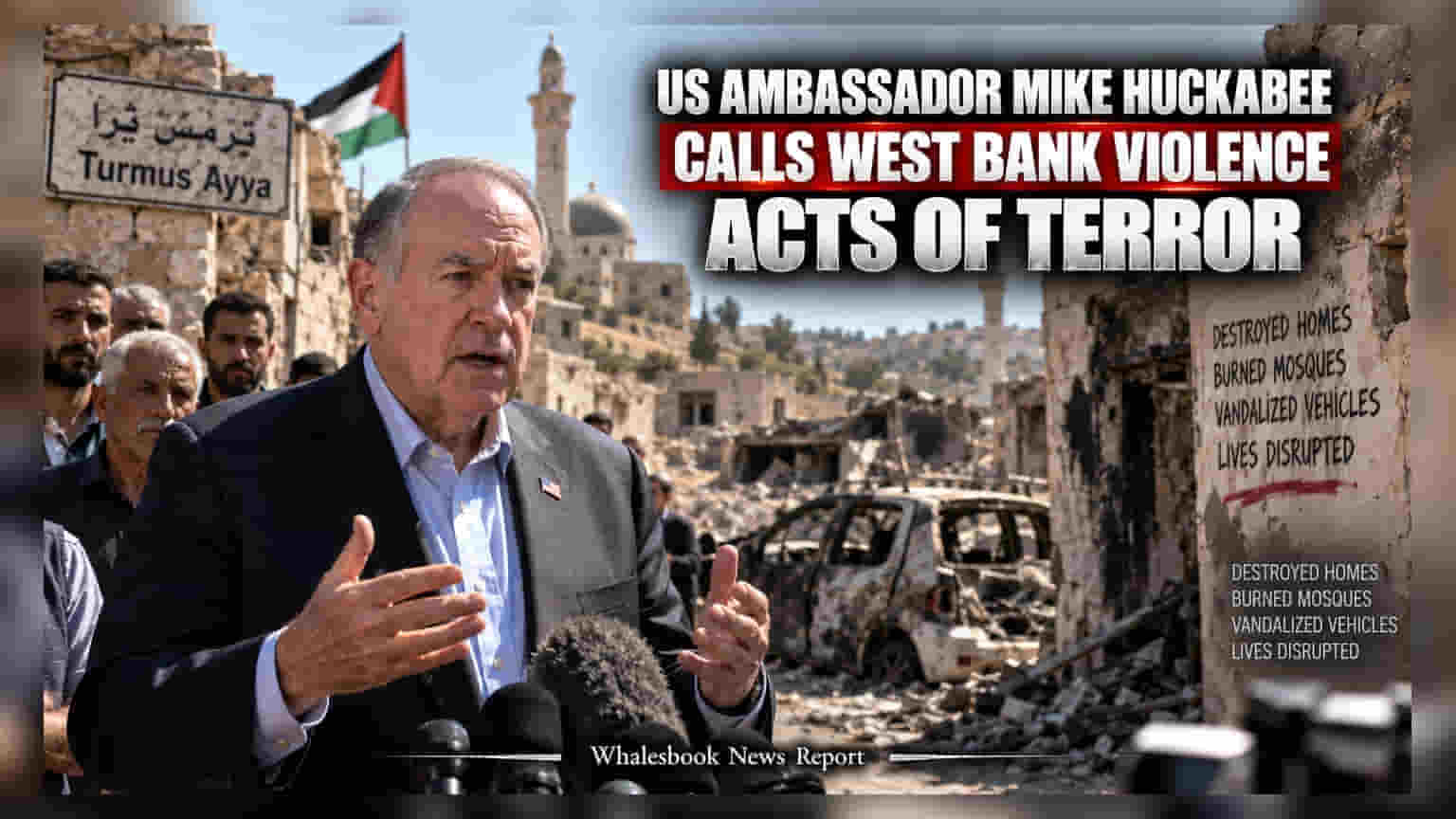 West Bank வன்முறை: 'இது பயங்கரவாதம்' - அதிரடி காட்டிய அமெரிக்க தூதர் மைக் ஹக்கபி