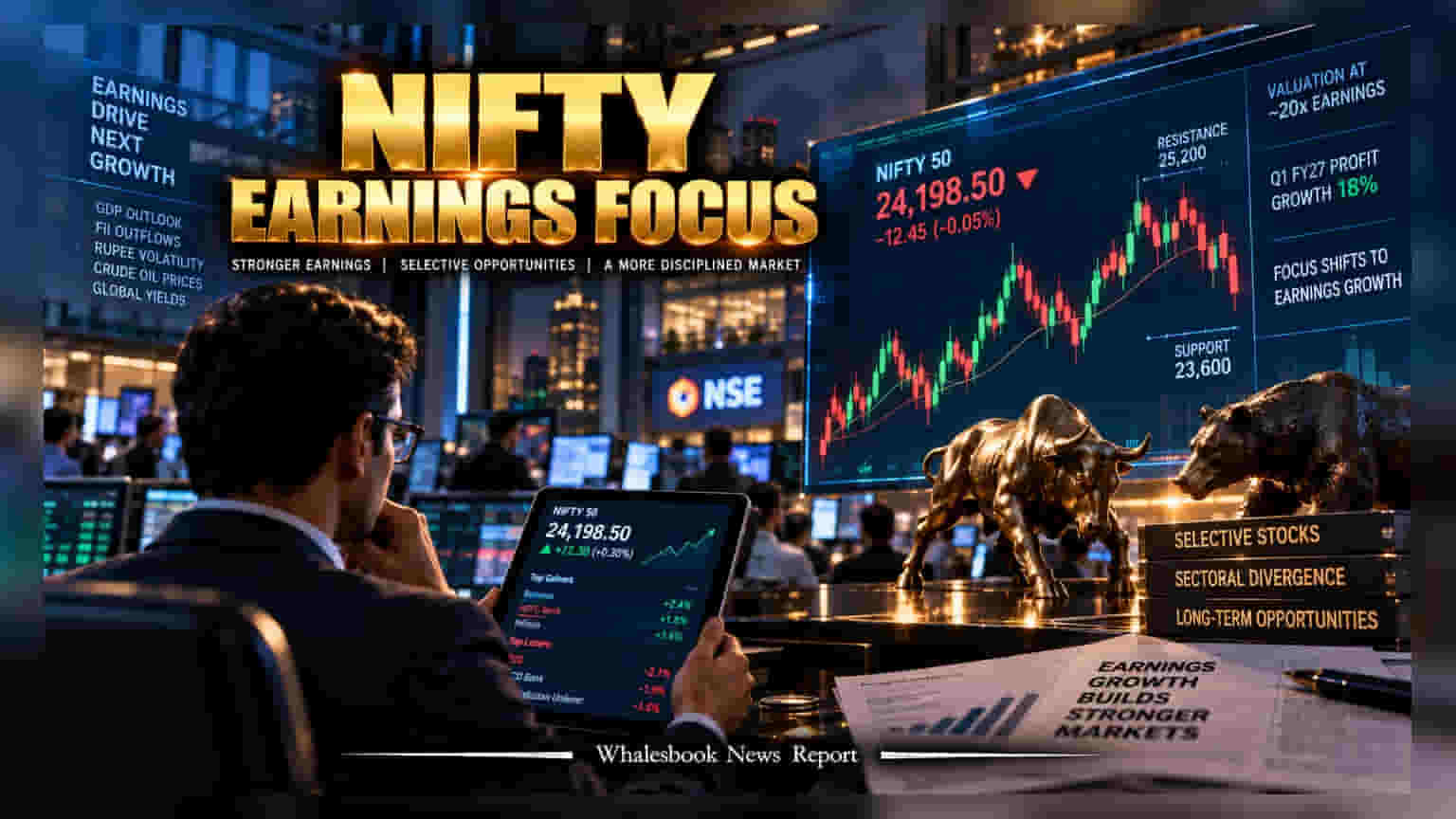 Nifty માર્કેટ અપડેટ: રેકોર્ડ સ્તર તોડવા માટે કંપનીઓના મજબૂત રિઝલ્ટની જરૂર