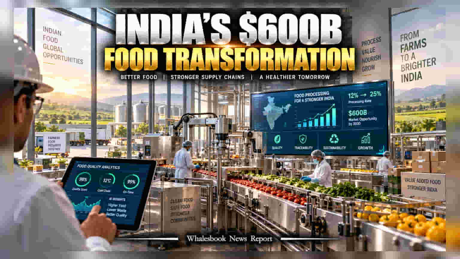 ભારતનું ફૂડ પ્રોસેસિંગ સેક્ટર: 2030 સુધીમાં **$600 અબજ**ના આંકડાને આંબી શકે છે