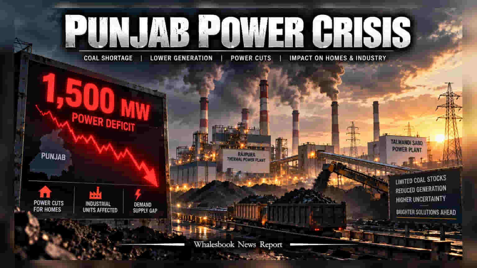 Punjab Power Crisis: Coal Shortage Cuts Output by 1,500 MW