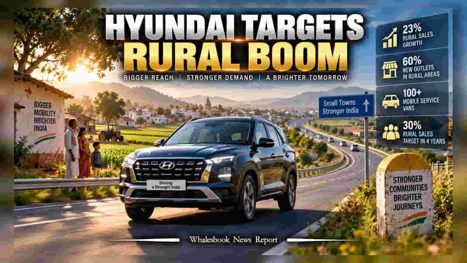 Hyundai Motor India Targets 30% Sales From Rural Markets