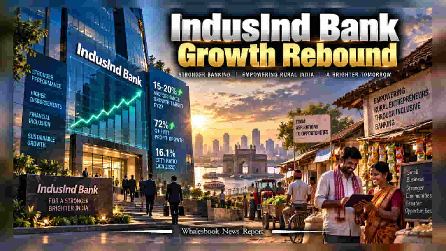 IndusInd Bank: மைக்ரோ ஃபைனான்ஸ் துறையில் **15-20%** வளர்ச்சி இலக்கு - முதலீட்டாளர்களின் அடுத்த கட்ட நகர்வு என்ன?