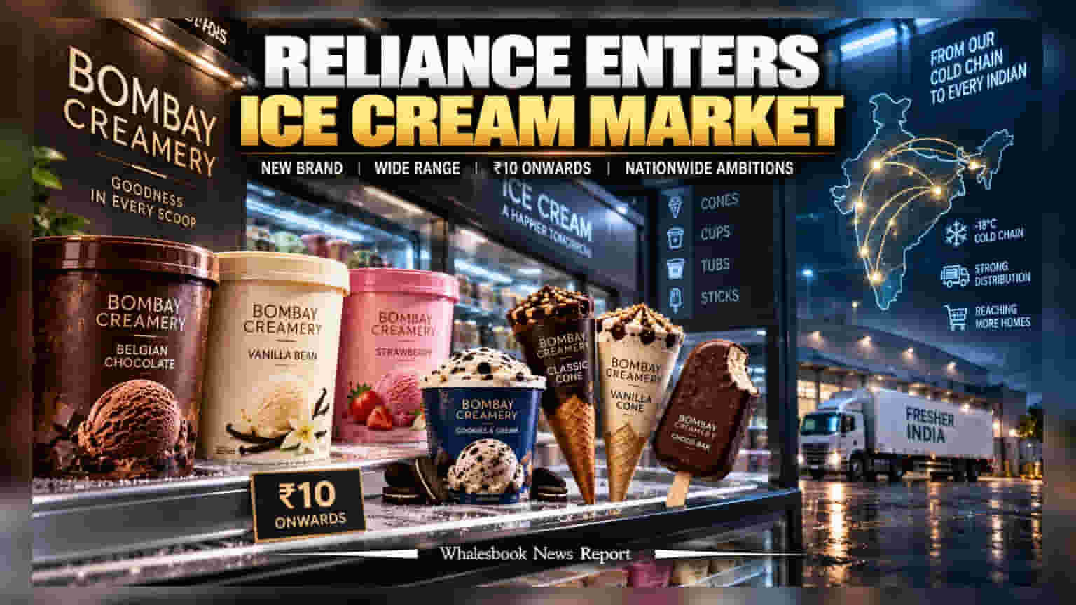Reliance ஐஸ் க்ரீம் சந்தையில் களமிறக்கம்: 'Bombay Creamery' அறிமுகம்
