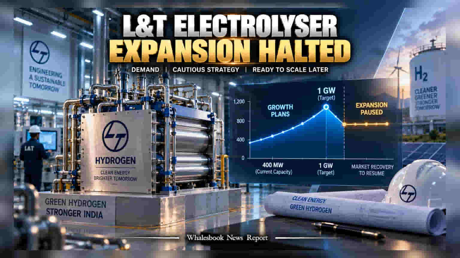 L&T का बड़ा फैसला: ग्रीन हाइड्रोजन प्रोजेक्ट की रफ्तार धीमी, 1 GW क्षमता विस्तार को लगाया ब्रेक