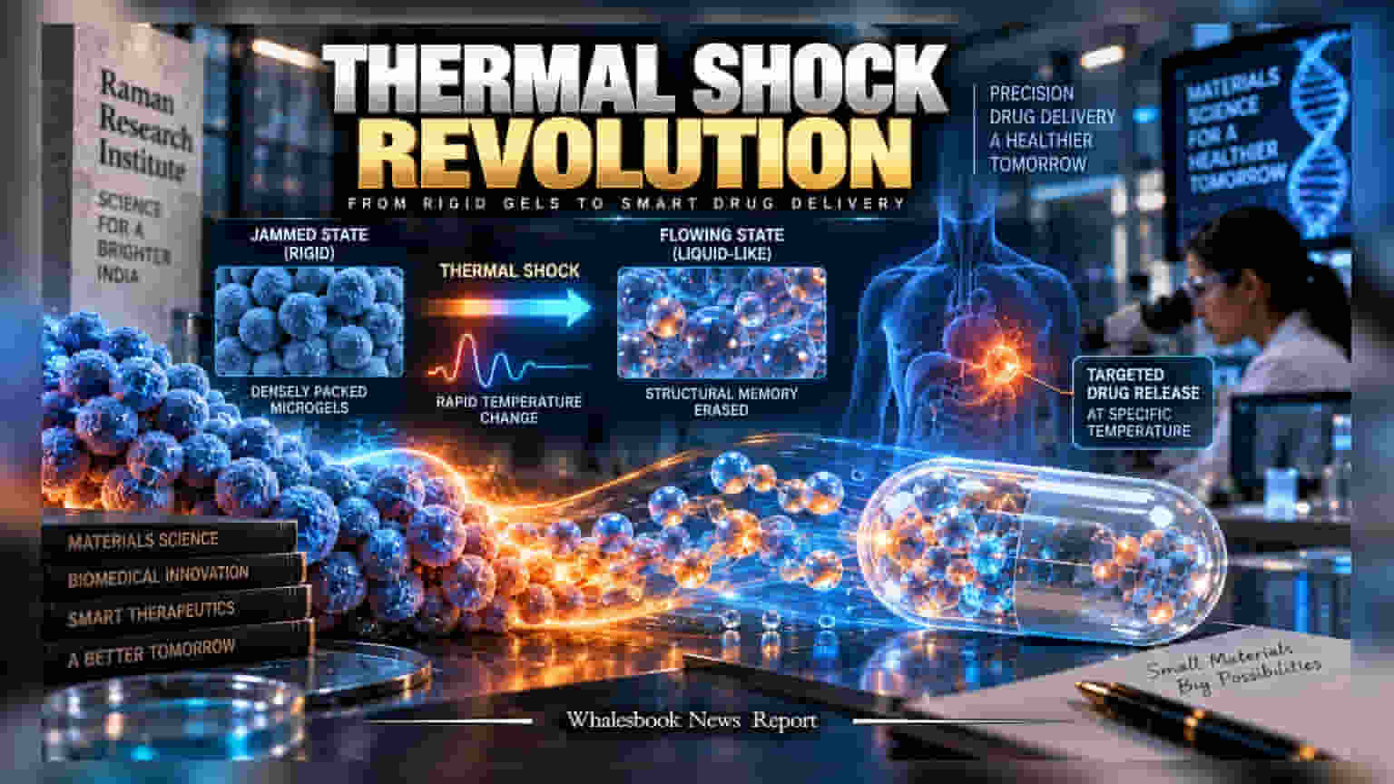 Raman Research Institute का कमाल: 'Thermal Shock' से ड्रग डिलीवरी में आएगी क्रांति