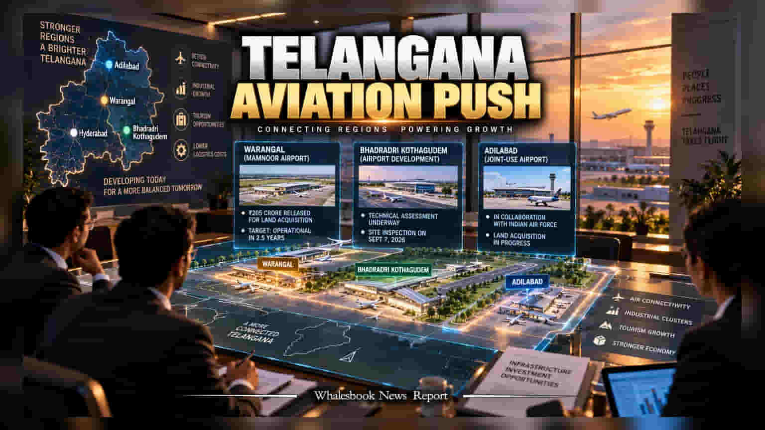Telangana Airport Expansion: वारंगल, कोठागुडेम और अदिलाबाद में उड़ान भरने की तैयारी, राज्य सरकार का बड़ा एक्शन