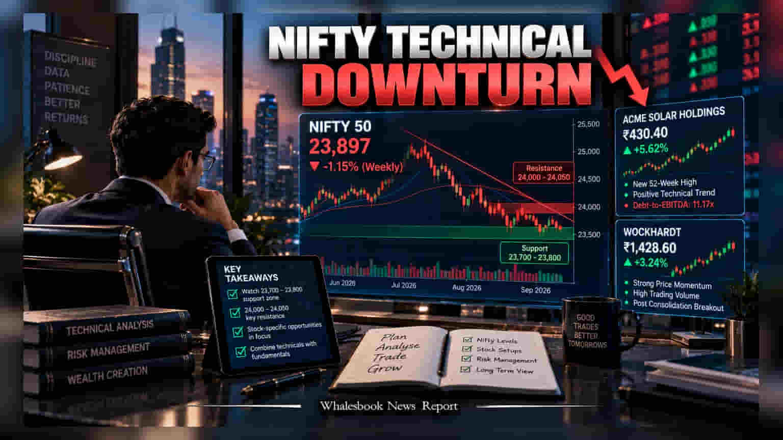 Nifty 50 சரிவு: முதலீட்டாளர்கள் கவனிக்க வேண்டிய Acme Solar மற்றும் Wockhardt பங்குகள்!