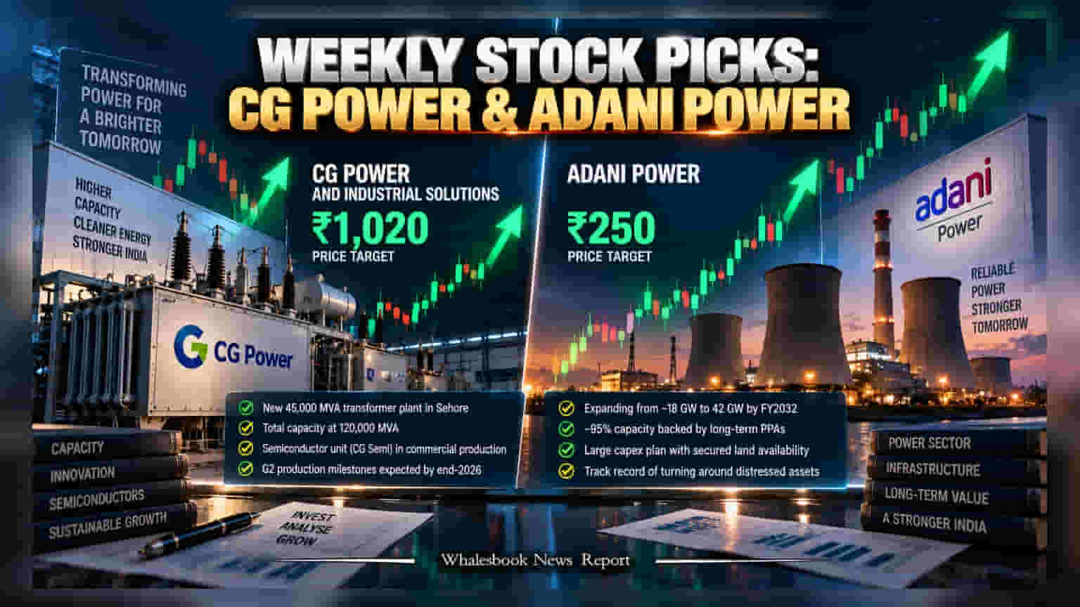 Motilal Oswal Weekly Picks: முதலீட்டாளர்களின் கவனத்தை ஈர்க்கும் CG Power மற்றும் Adani Power