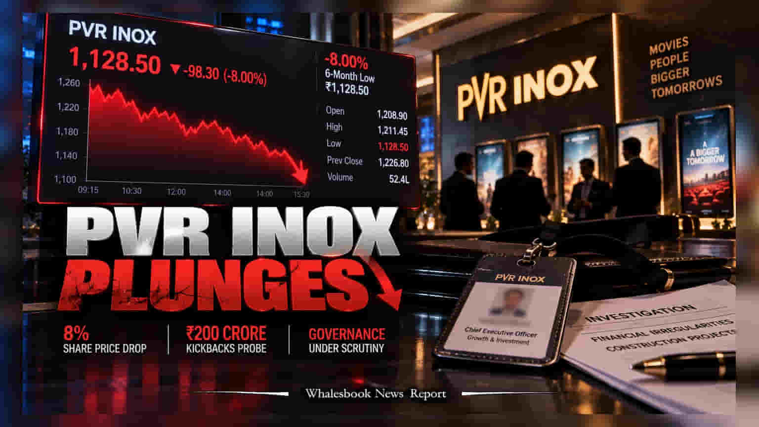 PVR Inox Shares Drop 8% Over Internal Probe Into Kickbacks