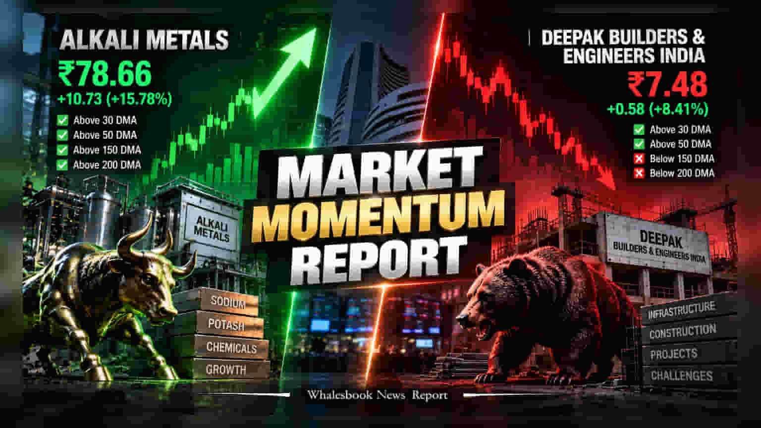 Alkali Metals & Deepak Builders: మొమెంటం ట్రేడింగ్తో దూసుకెళ్తున్న స్టాక్స్!
