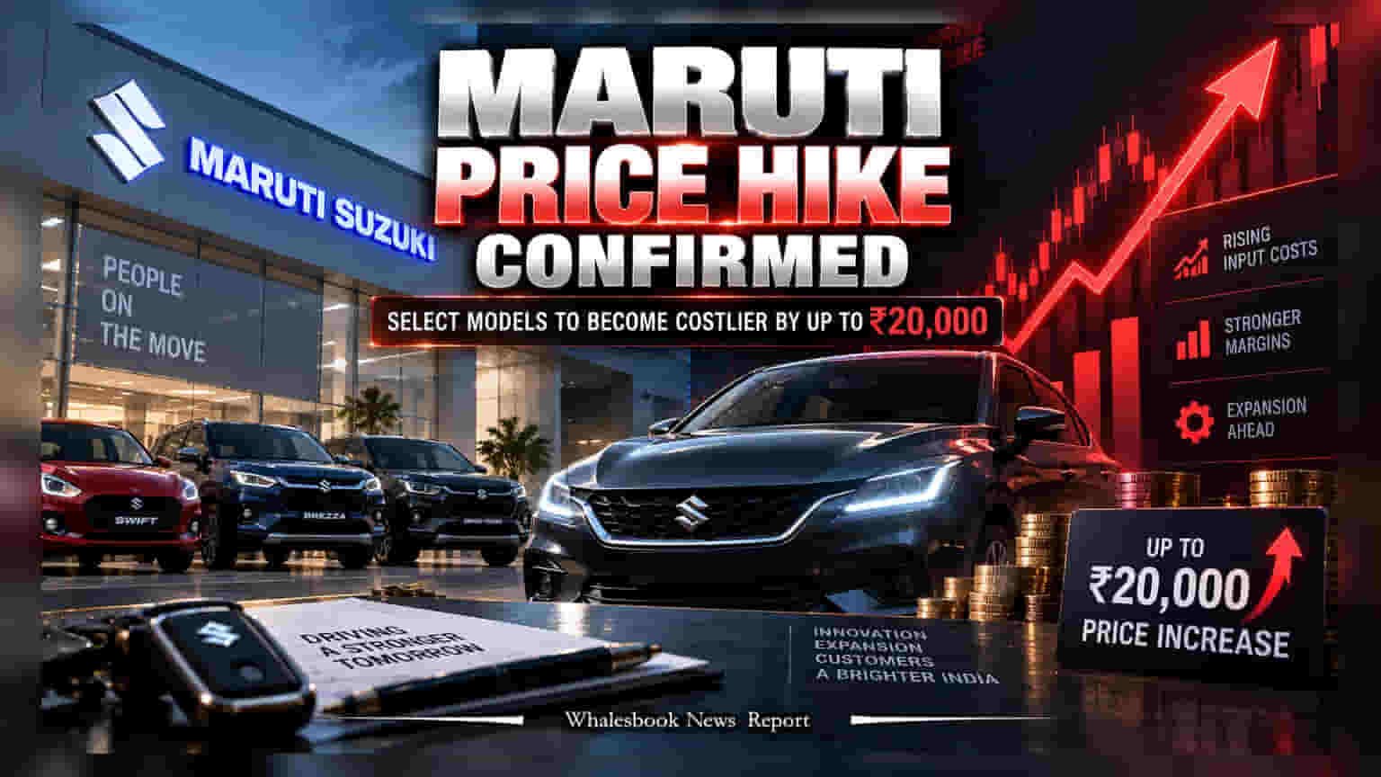 Maruti Suzuki ના કારના ભાવમાં વધારો, ₹20,000 સુધીનો ભાવ વધારો ઝીંકાયો