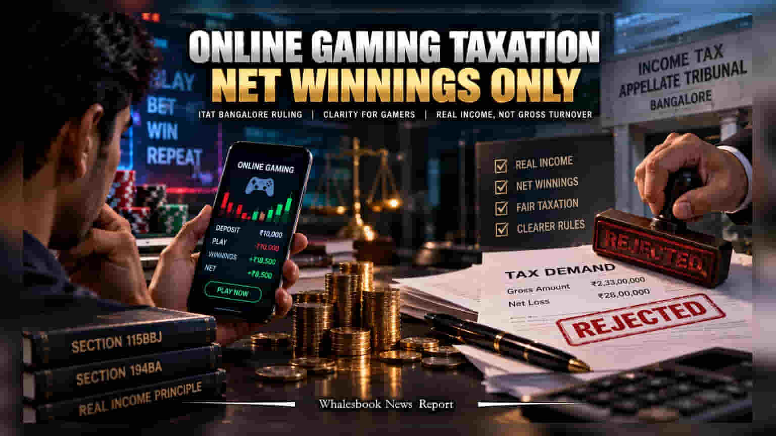 Online Gaming Tax: கேமிங் பிரியர்களுக்கு ஹேப்பி நியூஸ்! நிகர லாபத்திற்கு மட்டும் வரி கட்டினால் போதும் - ITAT அதிரடி உத்தரவு