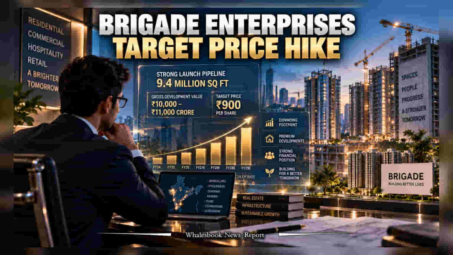 Brigade Enterprises Retains 'Buy' from Motilal Oswal with Rs 900 Target