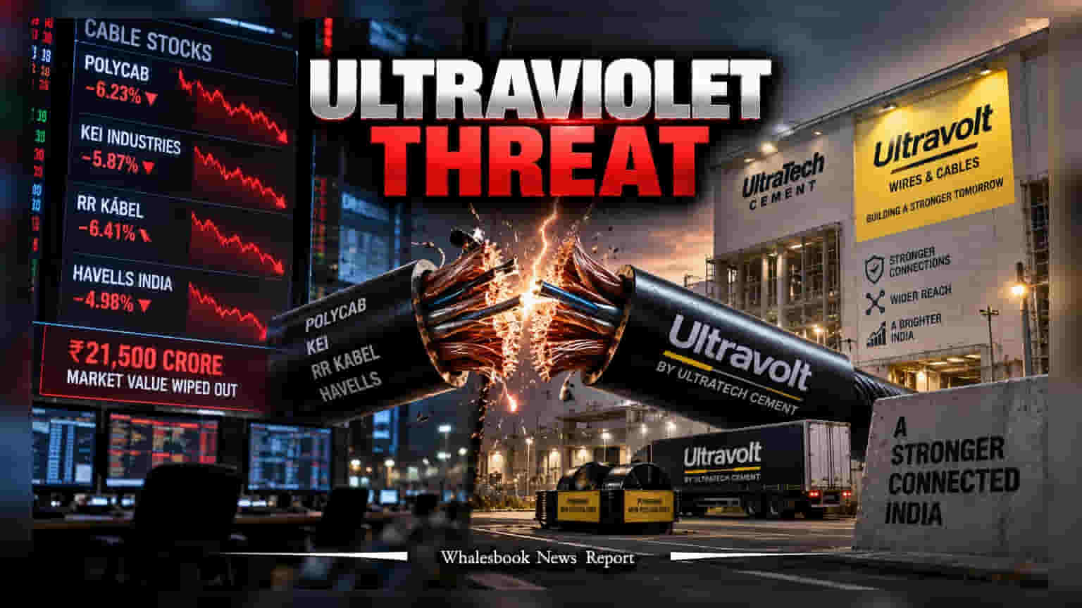 UltraTech Cement ਦਾ 'Ultravolt' ਬਾਜ਼ਾਰ ਵਿੱਚ ਕਦਮ, ਕੇਬਲ ਸਟਾਕਸ ਵਿੱਚ ਮਚੀ ਤਬਾਹੀ