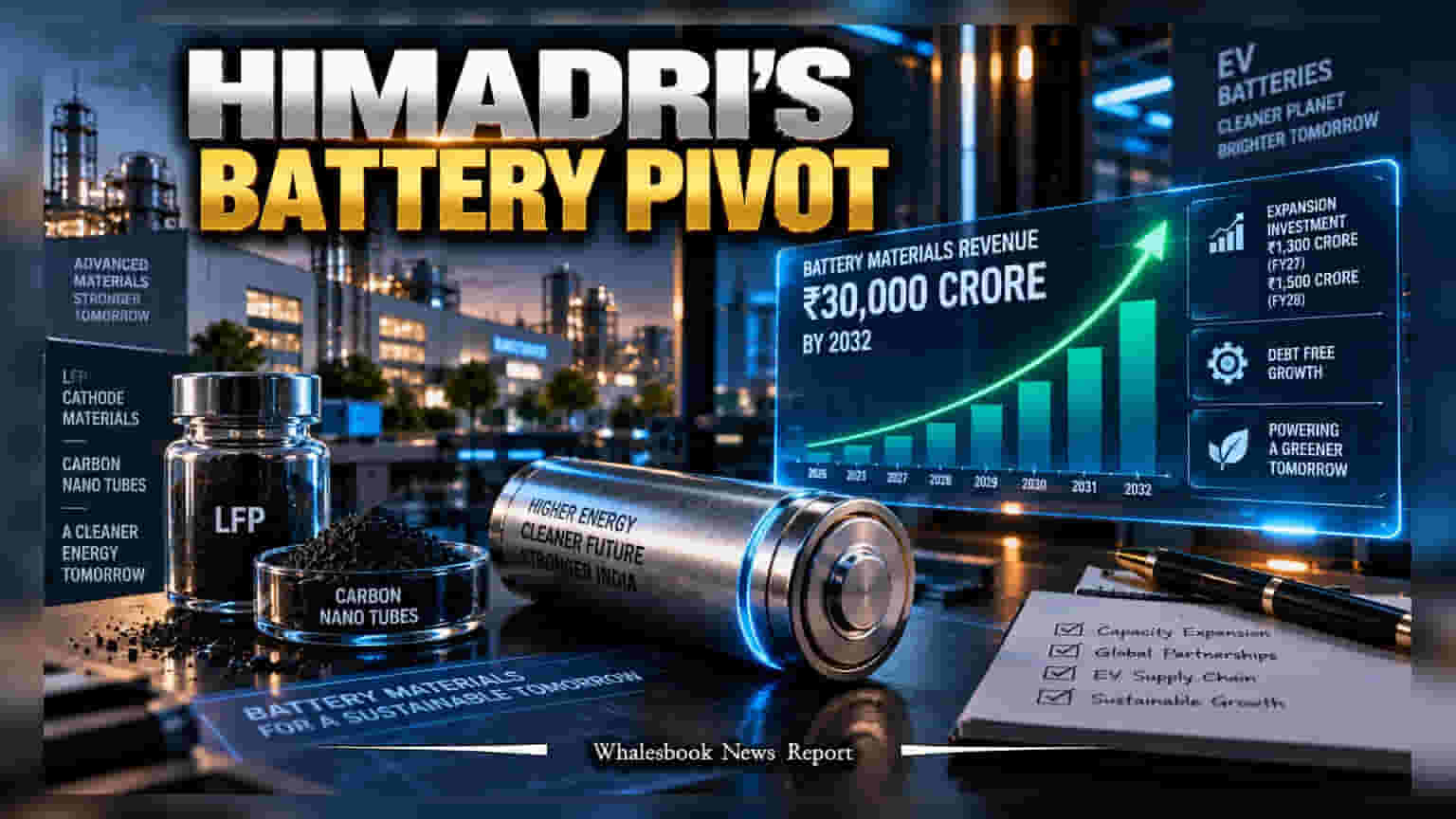 Himadri Speciality Chemical ਦਾ ਵੱਡਾ ਐਲਾਨ: ਬੈਟਰੀ ਮਟੀਰੀਅਲ ਤੋਂ ਕਮਾਏਗੀ **₹30,000 ਕਰੋੜ**, ਜਾਣੋ ਪੂਰਾ ਪਲਾਨ