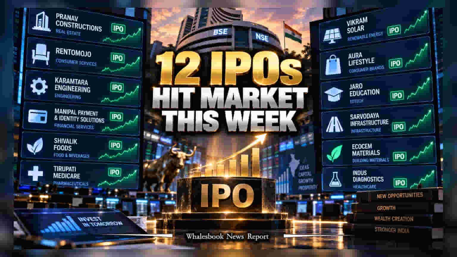 ਇਸ ਹਫਤੇ IPOs ਦੀ ਸੁਨਾਮੀ: 12 ਨਵੀਆਂ ਕੰਪਨੀਆਂ ਦਾ ਜਲਵਾ, Pranav Constructions ਨੇ ਦਿਖਾਇਆ ਦਮ