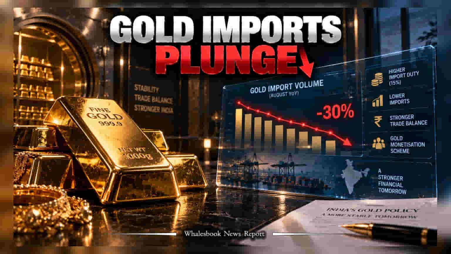 India Gold Imports Drop Near 30% After 15% Duty Hike