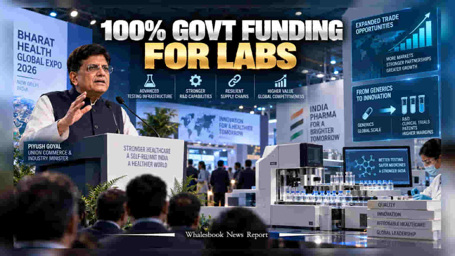 Piyush Goyal Urges Pharma Sector to Utilize Lab Funding, Drive Innovation