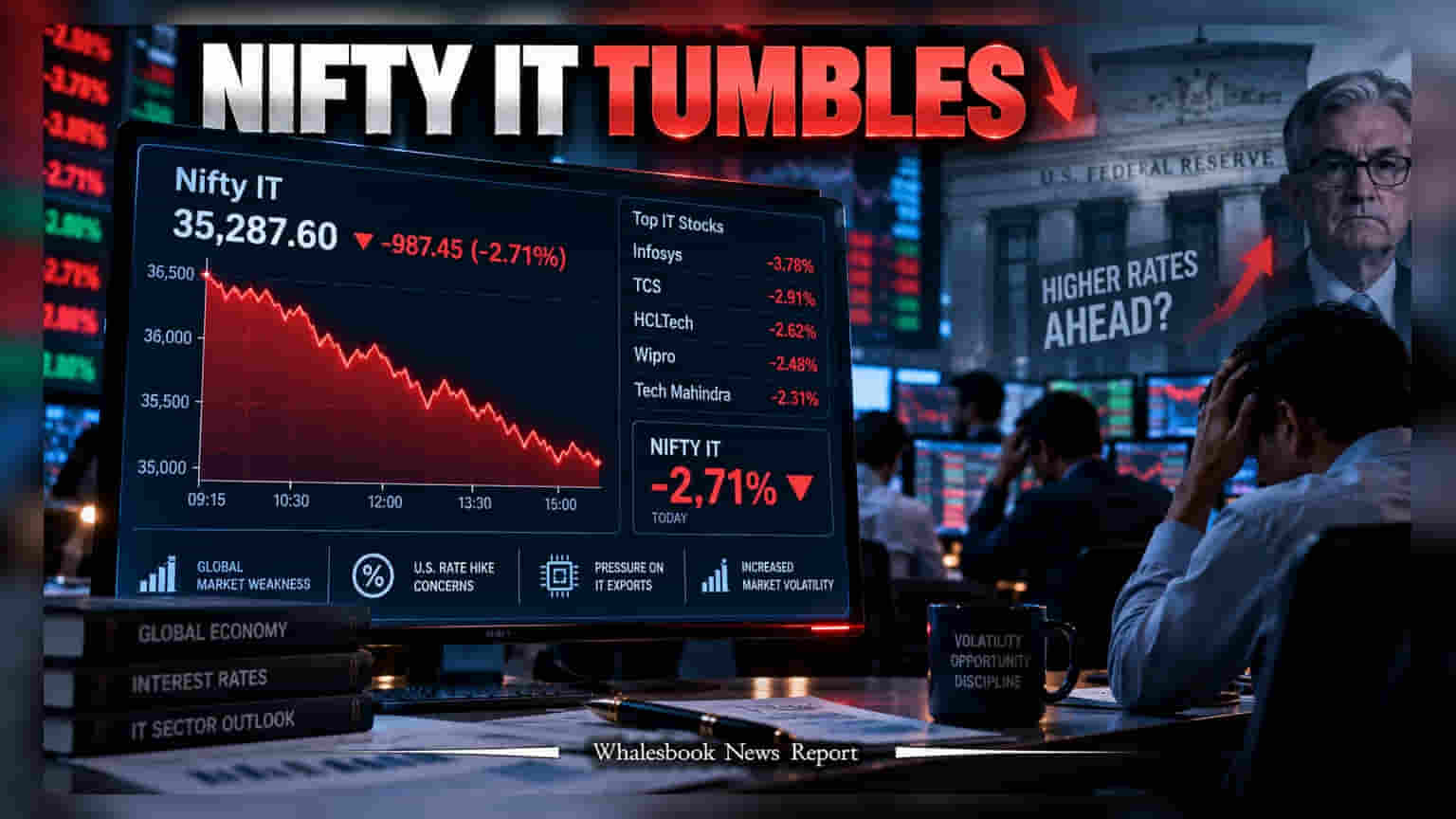 Nifty IT Index Slips 2.7% on Rising US Fed Rate Hike Fears