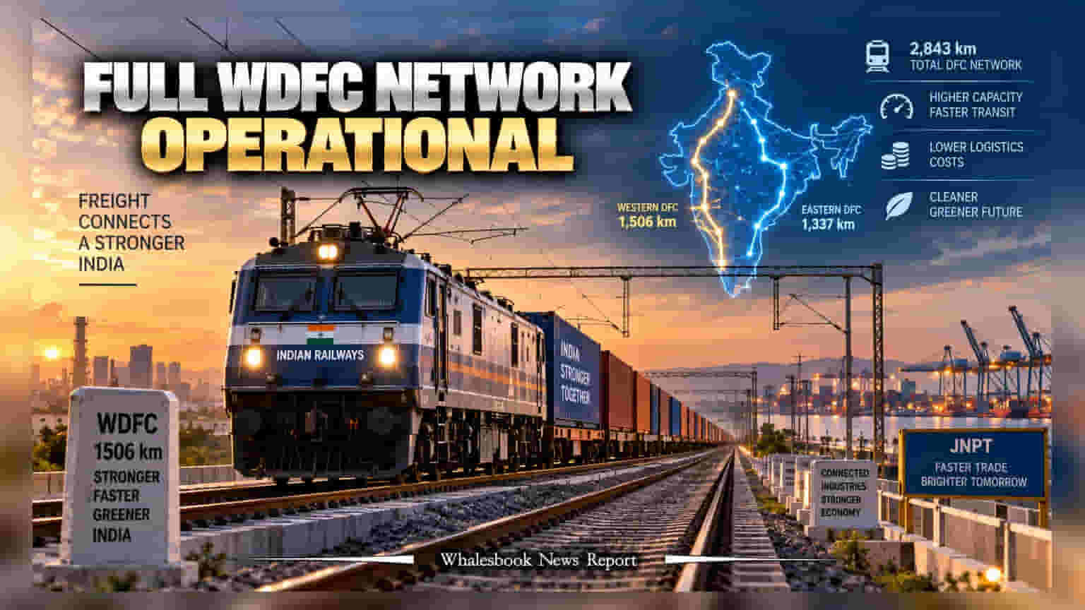 Western Dedicated Freight Corridor: ਭਾਰਤ ਦੇ ਲੌਜਿਸਟਿਕਸ ਸੈਕਟਰ ਲਈ ਵੱਡਾ ਬਦਲਾਅ, **1,506 ਕਿਲੋਮੀਟਰ** ਦਾ ਨੈੱਟਵਰਕ ਤਿਆਰ