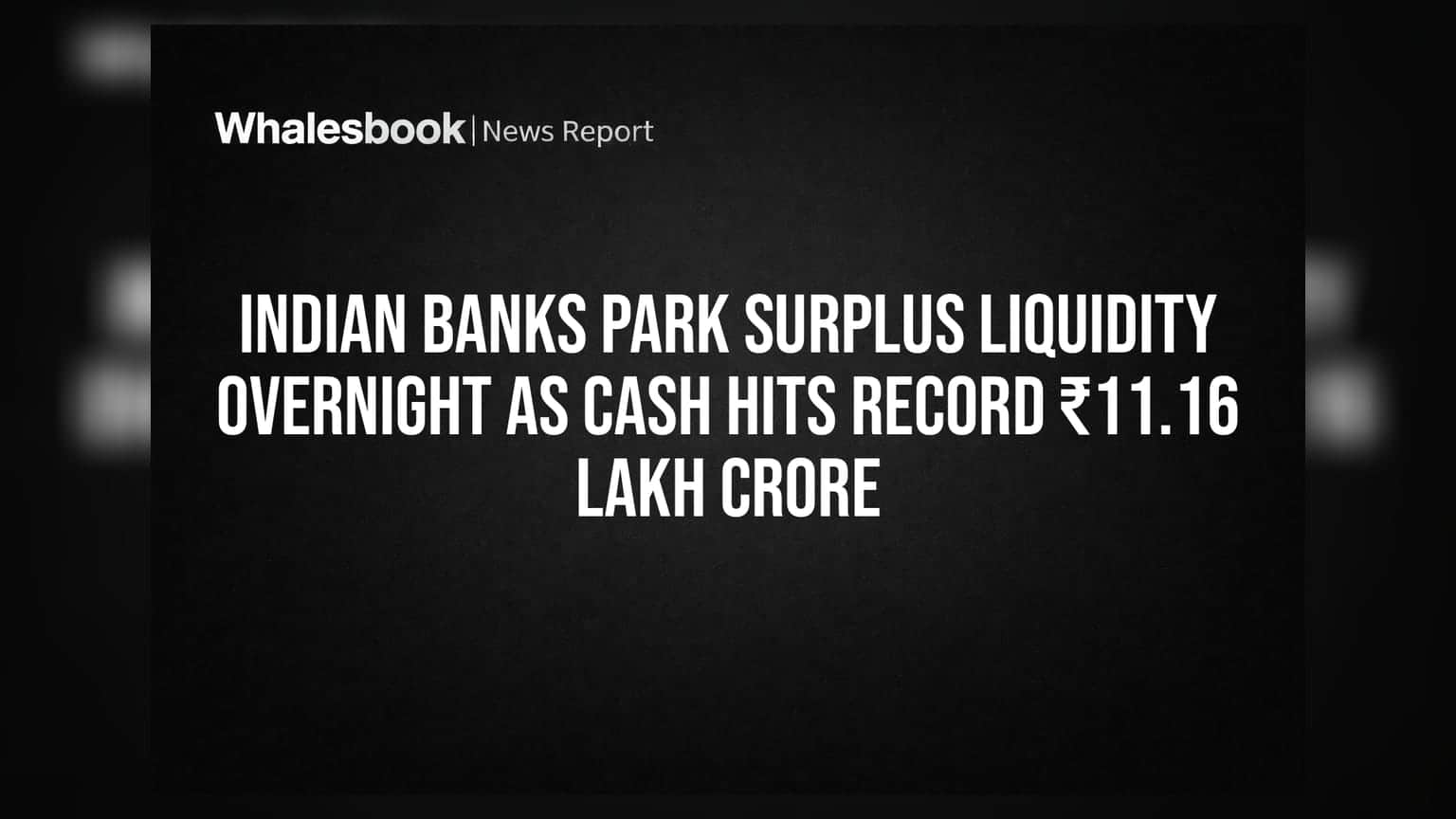 Indian Banks: బ్యాంకింగ్ వ్యవస్థలో రికార్డ్ స్థాయి లిక్విడిటీ.. రూ. 11.16 లక్షల కోట్లు!