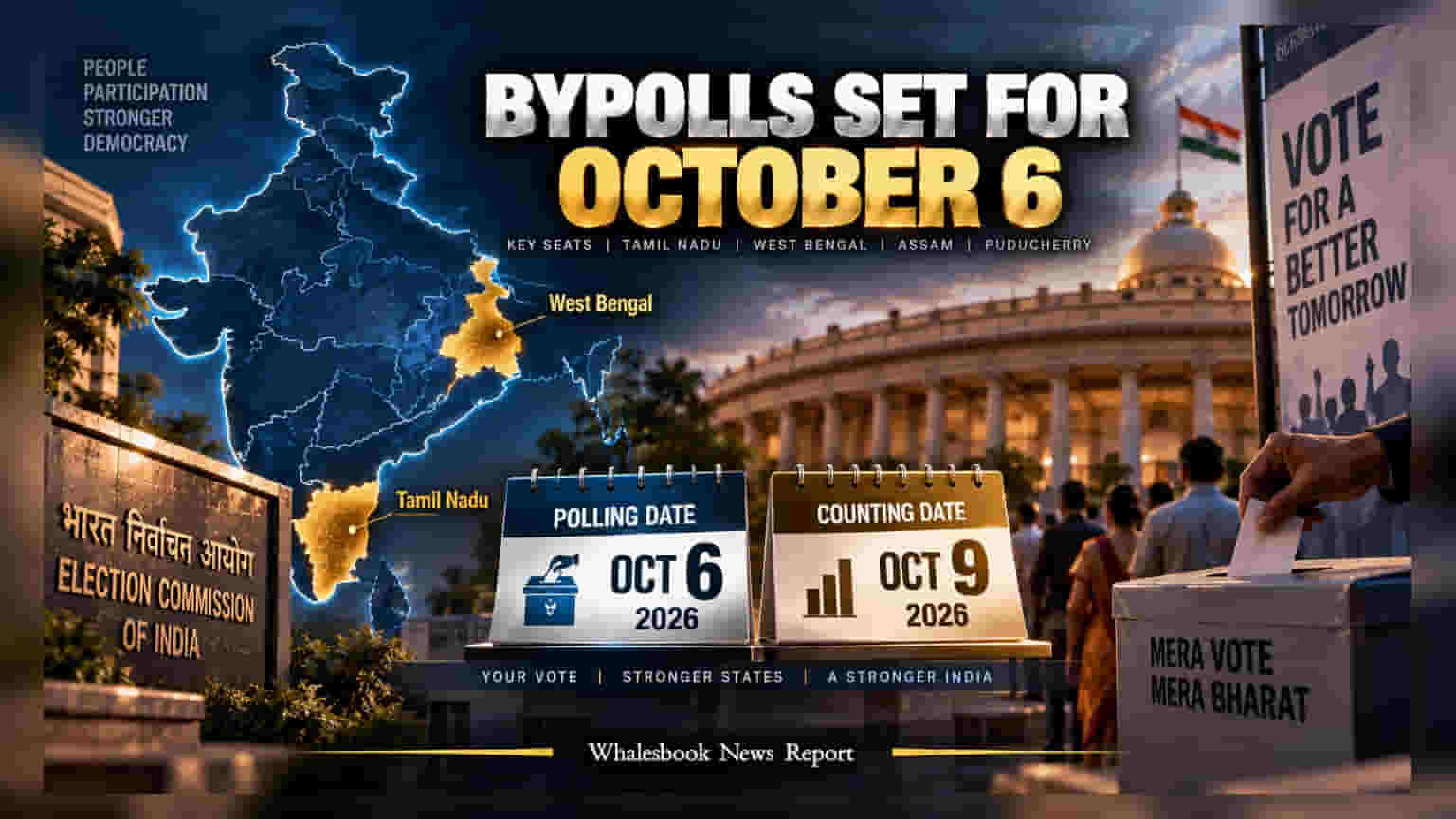 Election Commission Sets October 6 Bypolls for 6 Constituencies
