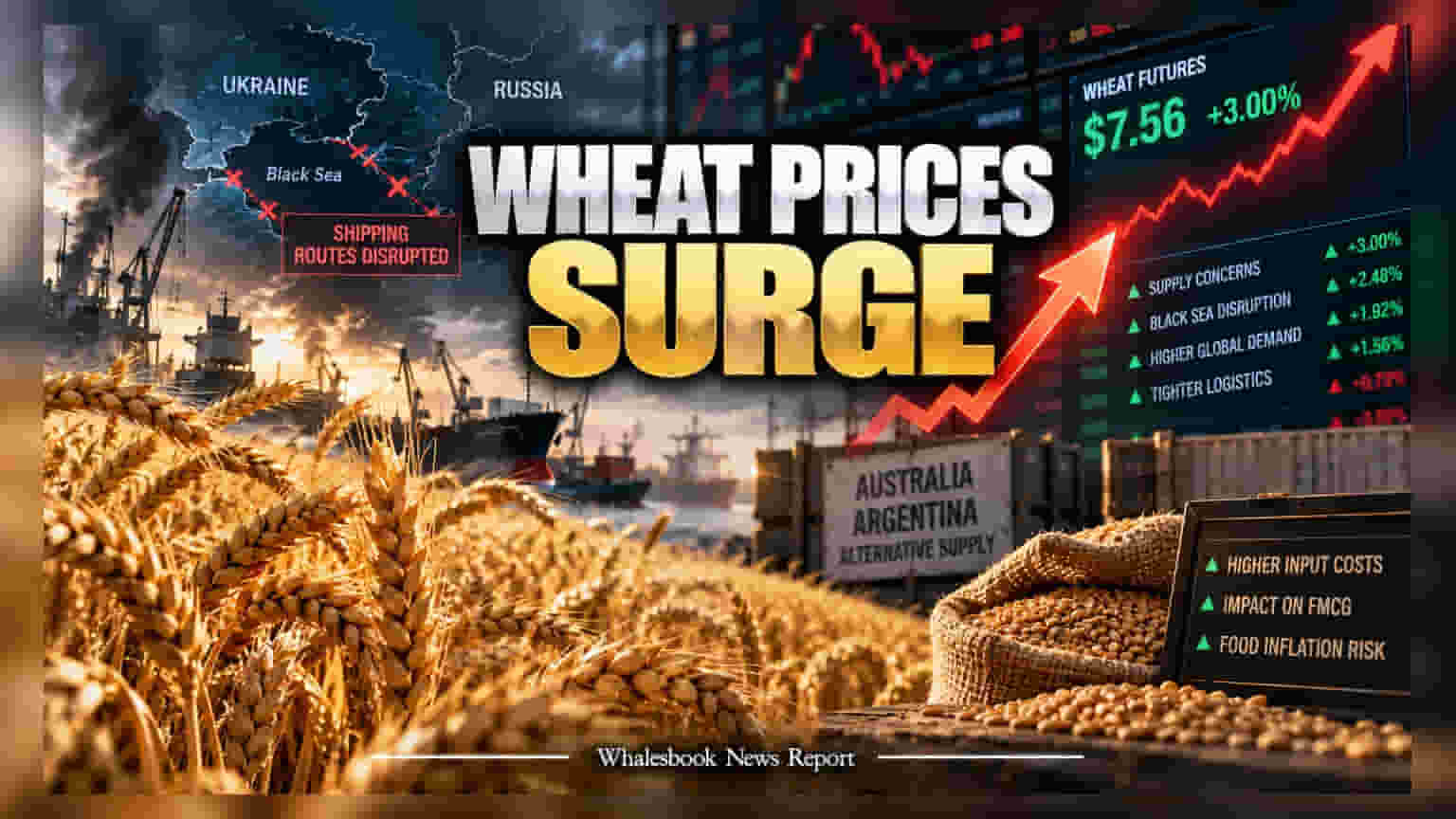 Wheat Prices: બ્લેક સી વિવાદના કારણે ઘઉંના ભાવમાં **3%** ઉછાળો, જાણો ભારતીય બજાર પર શું થશે અસર