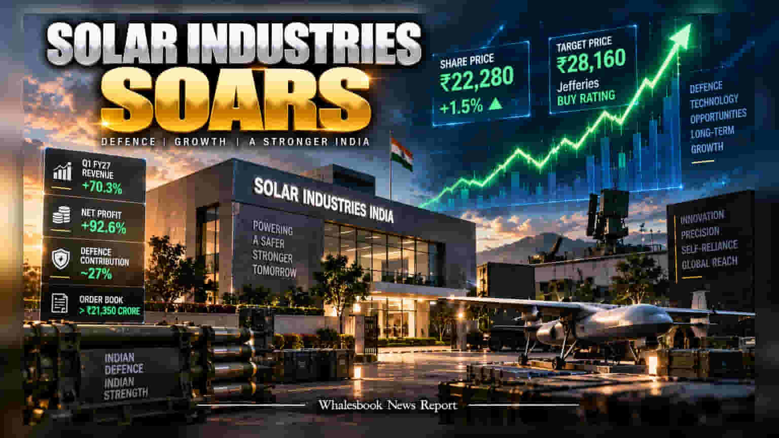 Solar Industries Share: ਬ੍ਰੋਕਰੇਜ ਨੇ ਦਿੱਤਾ 'Buy' ਰੇਟਿੰਗ ਦਾ ਤੋਹਫ਼ਾ, ਸ਼ੇਅਰ ਵਿੱਚ **1.5%** ਦੀ ਚਮਕ