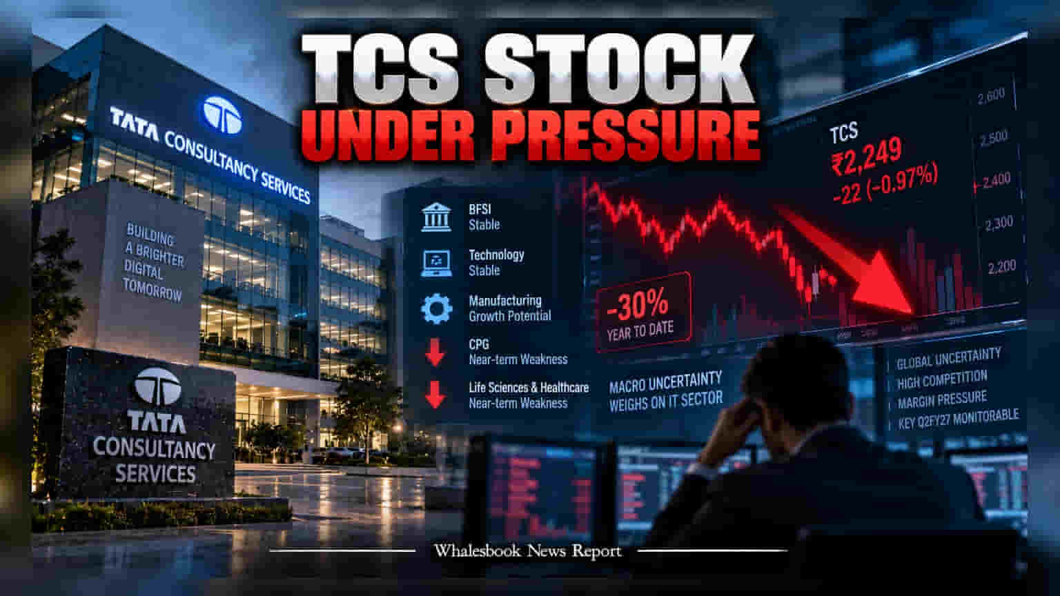 TCS Shares Slip 1% as Brokerage Flags Macro Uncertainty