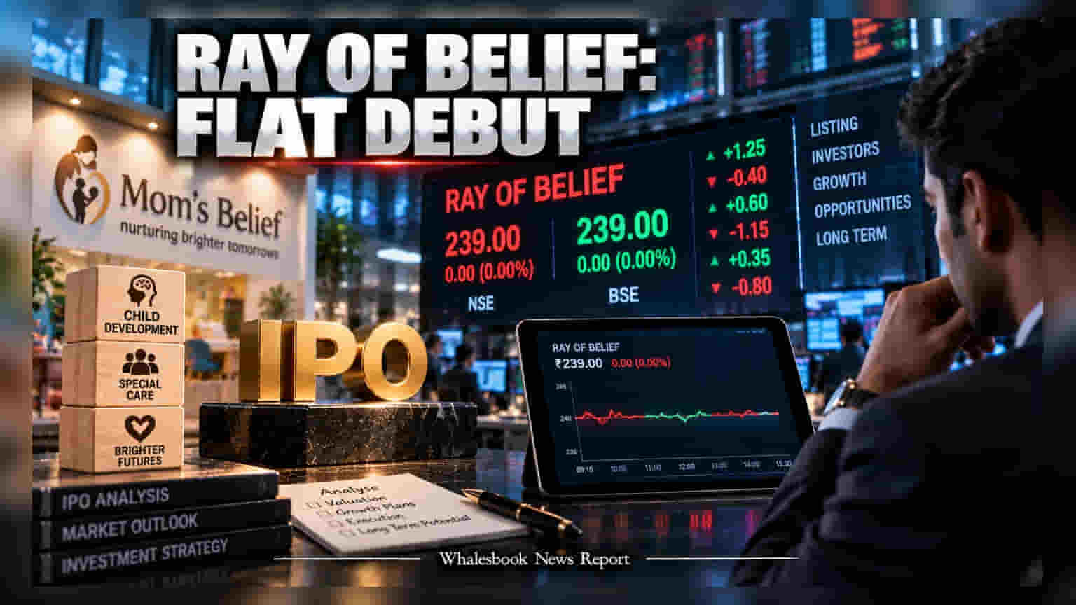 Rays of Belief Shares List Flat at ₹239 Despite 107x IPO Demand