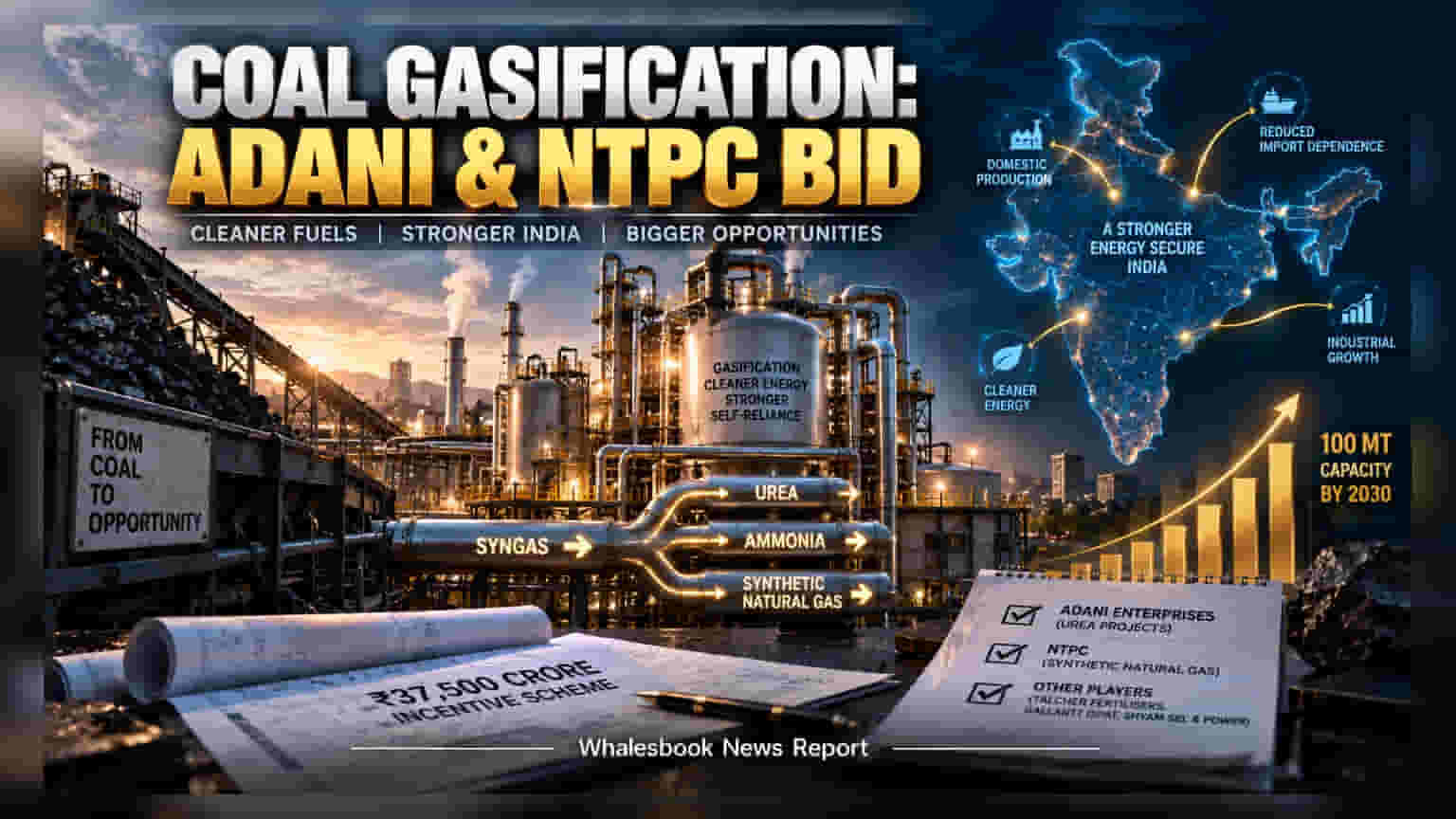 Adani, NTPC Lead 7 Bids for Coal Gasification Scheme