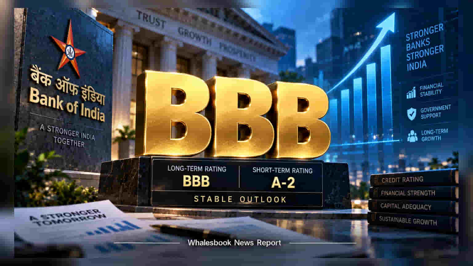 S&P Assigns Bank of India BBB Rating With Stable Outlook
