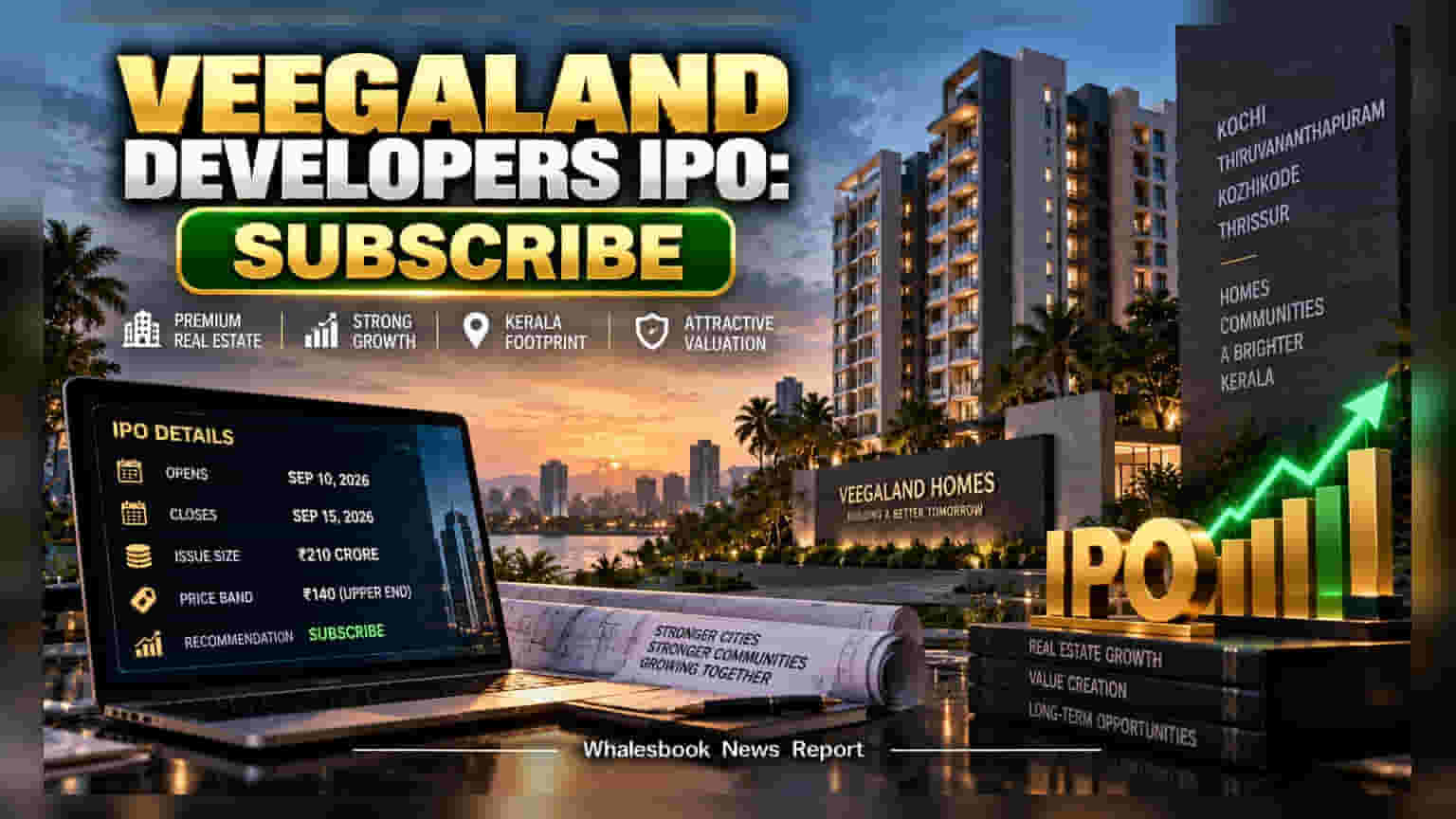 Veegaland Developers IPO Opens Sept 10, Geojit Recommends Subscribe