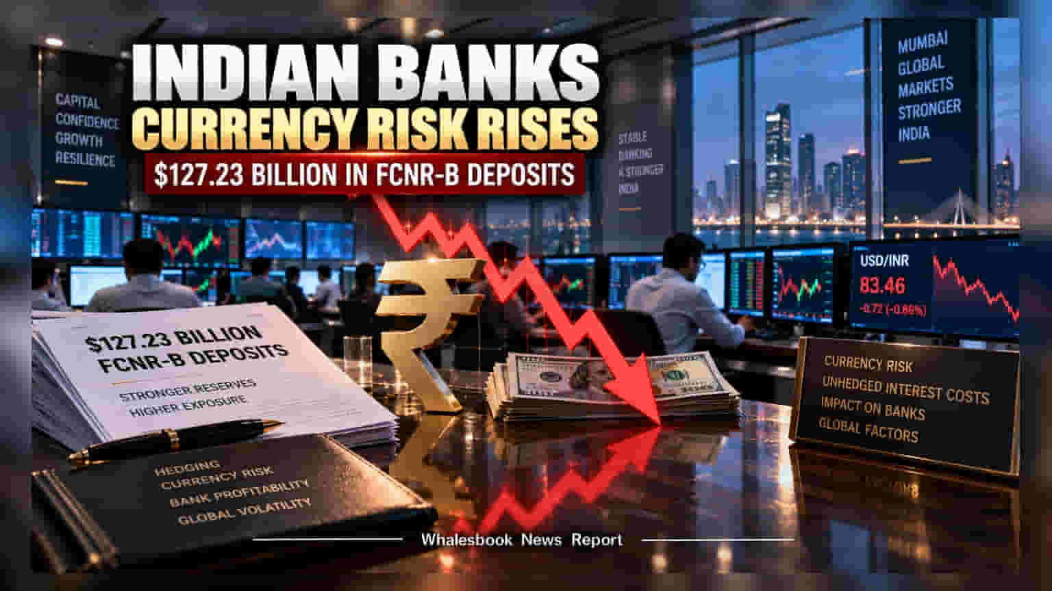 Indian Banks Face Potential Rupee Risk Over Unhedged Overseas Deposits