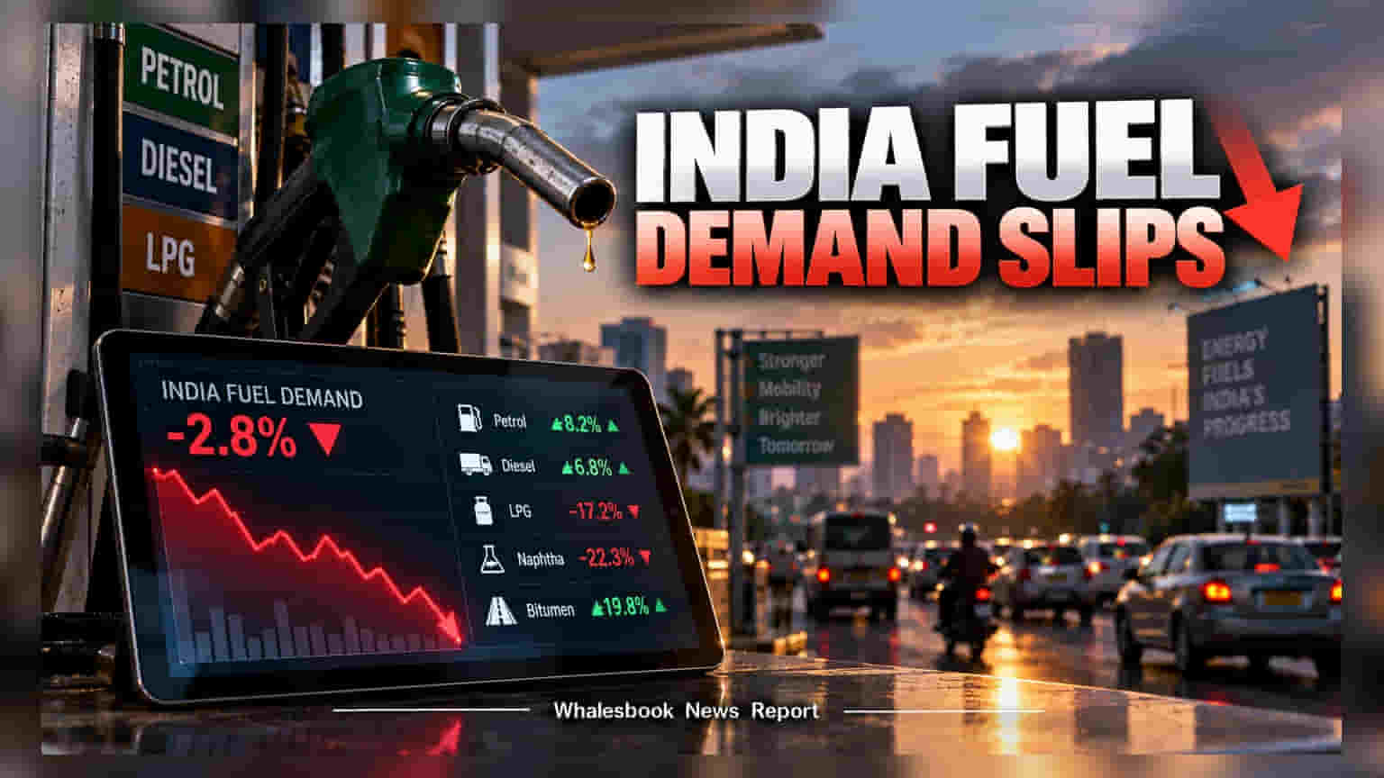India Fuel Demand Dips 2.8% In August Amid LPG, Naphtha Drop
