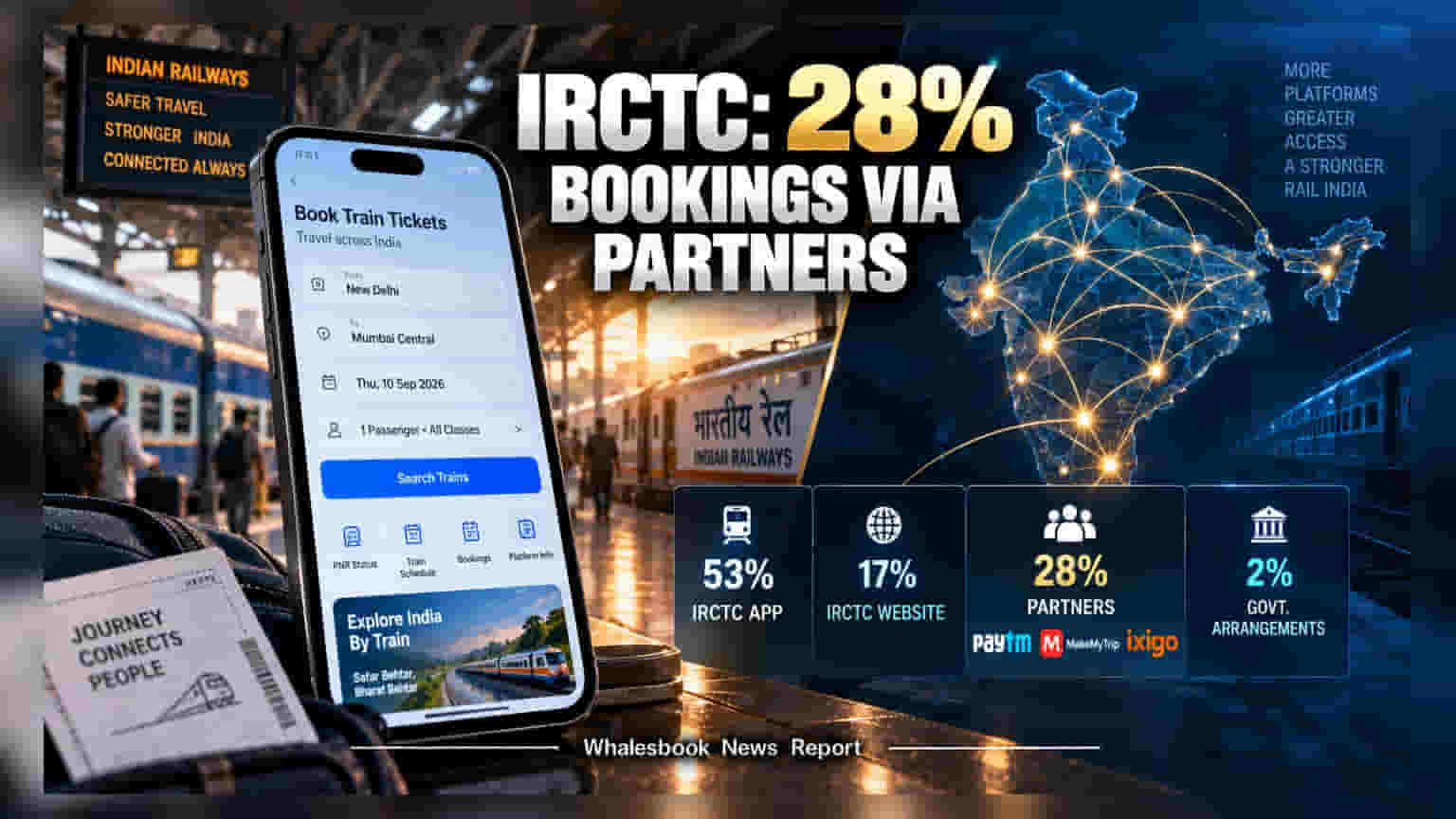 IRCTC Rail Tickets: வெளியானது புதிய டேட்டா! **28%** டிக்கெட்டுகள் மூன்றாம் தரப்பு செயலிகள் மூலம் புக்கிங்