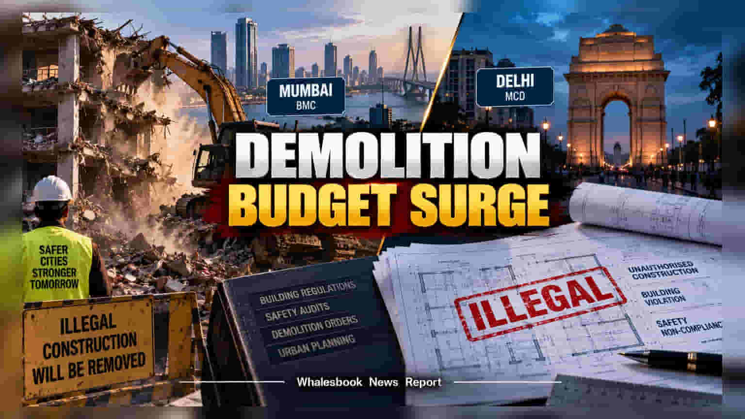 Delhi-Mumbai માં હવે ગેરકાયદે બાંધકામો પર તવાઈ: ડેમોલિશન બજેટ વધીને ₹34 કરોડને પાર
